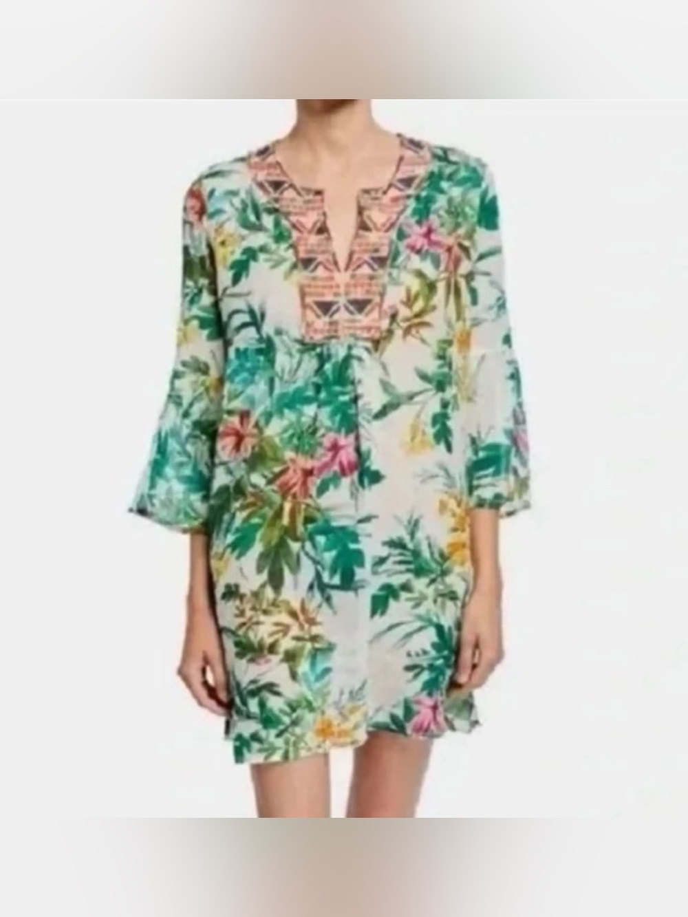 Johnny Was Tropical Floral Dress
